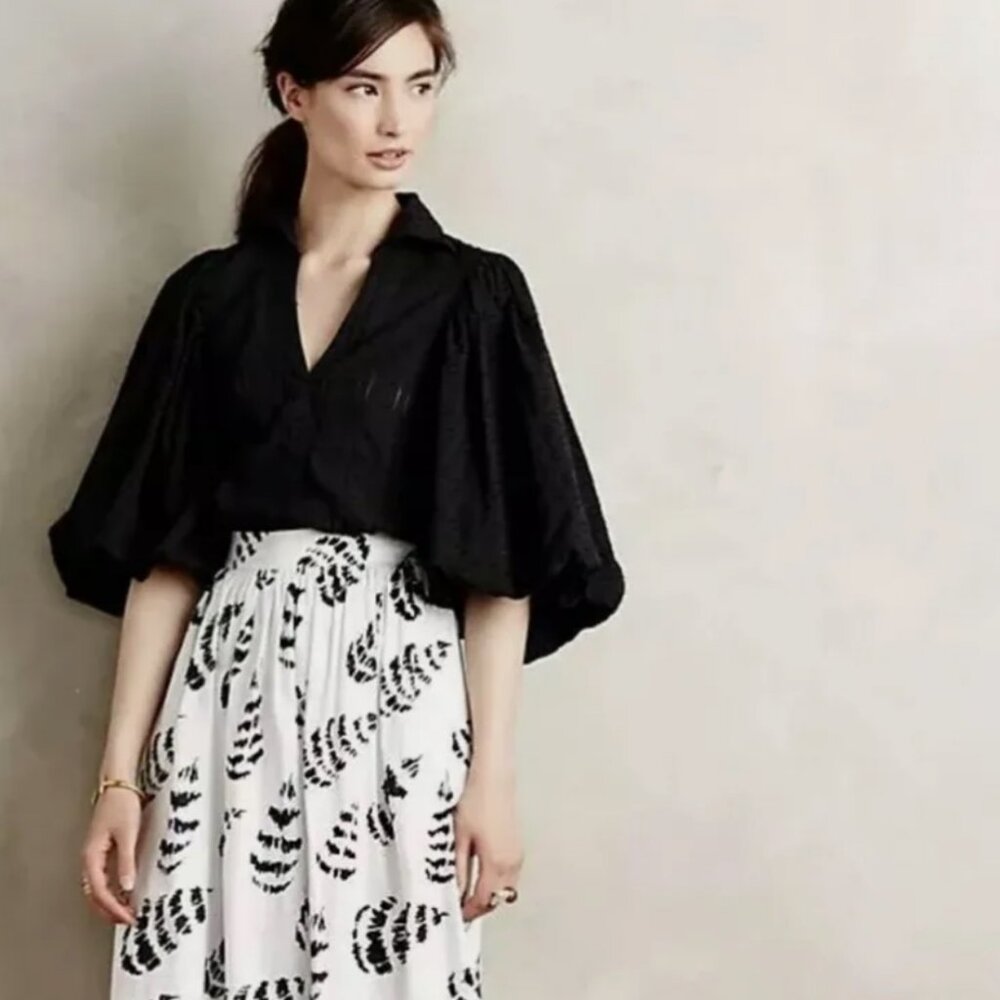 Anthropologie Black Blouse